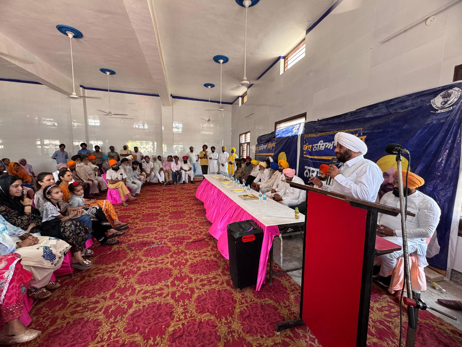 MLA Kulwant Singh administered oath to people to stay away from drugs as part of the war against drugs campaign in villages Siau, Kurri, Kurra, Shekhan Mazra of Mohali.